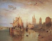 Joseph Mallord William Turner Cologne,the arrival lf a pachet boat;evening (mk31) France oil painting artist